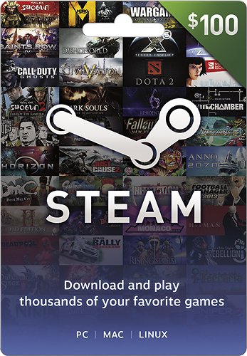 Valve - Steam $100 Wallet Gift Card