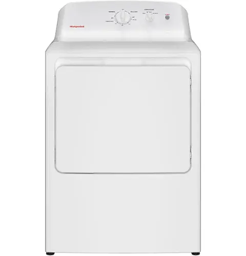 Front. Hotpoint - 6.2 Cu. Ft. Electric Dryer with Auto Dry - White.