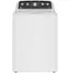 Front. GE - 4.6 Cu. Ft. High-Efficiency Top Load Washer with Wash Boost - White with Matte Black.