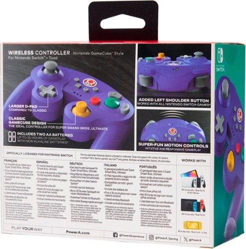 PowerA GameCube Style Wireless Controller for Nintendo Switch - Toad BUY ONLINE