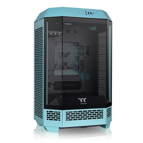 Photos - Computer Case Thermaltake  The Tower 300 Micro ATX Case - Turquoise CA-1Y4-00SBWN-00 