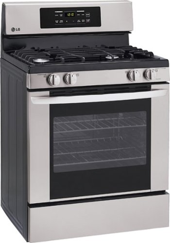 LG - 30" Self-Cleaning Freestanding Gas Range - Stainless steel-Angle_Standard 