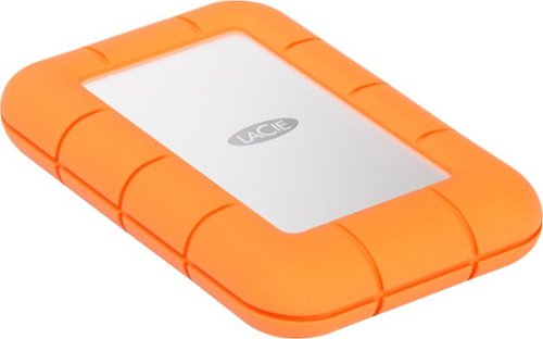 LaCie Rugged Mini SSD 1TB Solid State Drive - USB 3.2 Gen 2x2, speeds up to 2000MB/s (STMF1000400) - Silver and Orange SHOP ONLINE