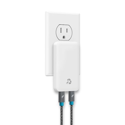 Nimble WALLY Ultra 65W Dual USB-C Wall Charger, Ultra-Slim Design, PD, QC, PPS Fast Charging, Folding Prongs, Travel Size - White WHERE TO BUY