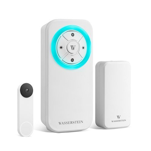 Wasserstein - Made for Google Nest Wired Doorbell Chime and Transmitter - White