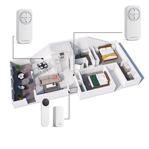 Wasserstein Made for Google Nest Wired Doorbell Chime and Transmitter - White WORLDWIDE DELIVERY