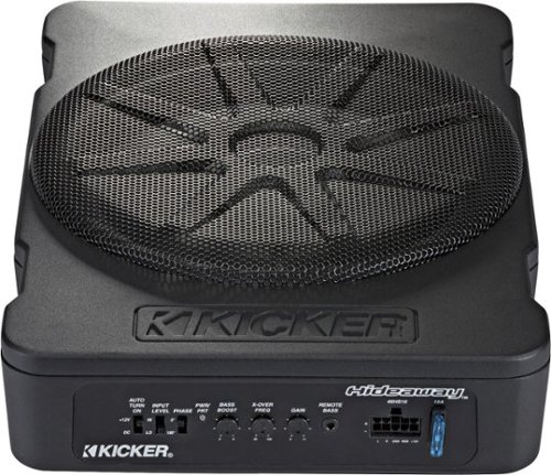 KICKER - Hideaway 10" Compact Powered Subwoofer - Black