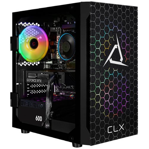 CLX - SET Gaming Desktop - Intel Core i5 12400F - 16GB DDR4 3600 Memory - GeForce RTX 4060 - 1TB NVMe M.2 SSD + 2TB HDD - Black