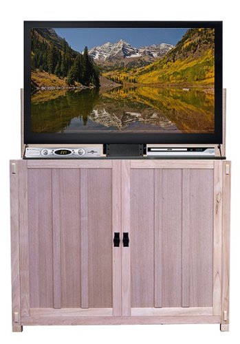 Touchstone Home Products - The Mission Style Elevate by Touchstone- Smart Motorized TV Lift Cabinet for Flat Screen TVs up to 50 Inches - Unfinished
