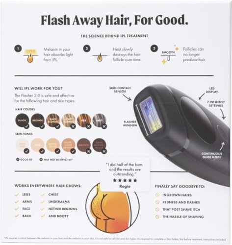 Nood The Flasher 2.0 IPL Hair Reduction Device Steel - Blue HOW TO BUY