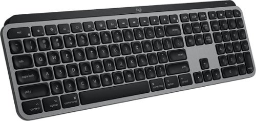 Logitech - MX Keys S for Mac Advanced Full-size Wireless Scissor Keyboard with Backlit keys - Space Gray