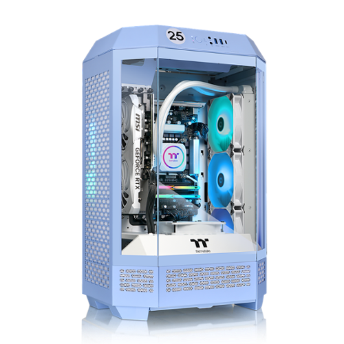 Thermaltake - LCGS Reactor i47TS Gaming Desktop - Intel Core i7-14700KF - 32GB RGB Memory - NVIDIA GeForce RTX 4070 Ti Super - 2TB SSD - Hydrangea Blue
