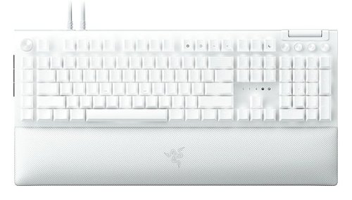 Razer BlackWidow V4 Pro Full Size Wired Mechanical Green Clicky Switch Gaming Keyboard with Chroma RGB Backlighting - White BUY IN UAE