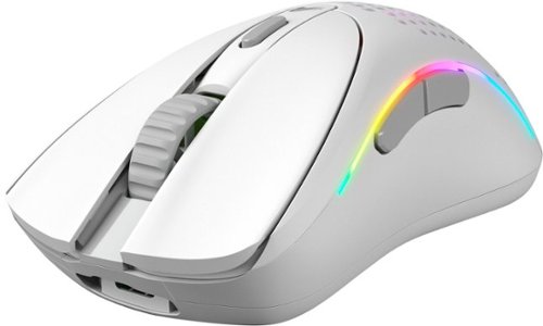 Glorious Model D 2 Wireless Optical RGB Gaming Mouse with 6 Programmable Buttons - Wireless - Matte White WORLDWIDE DELIVERY