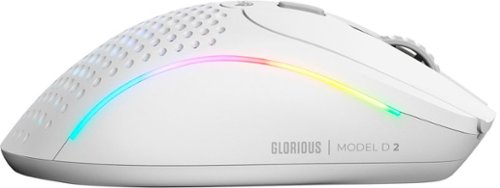 Glorious Model D 2 Wireless Optical RGB Gaming Mouse with 6 Programmable Buttons - Wireless - Matte White GLOBAL SHIPPING