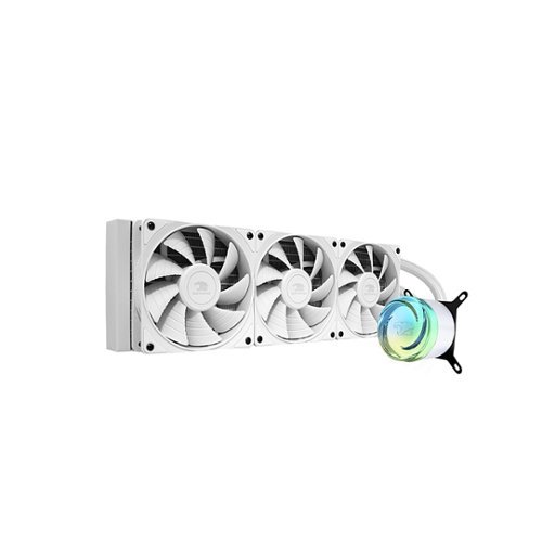 iBUYPOWER - AW4 360mm Radiator CPU Liquid Cooler (3 x 120mm Core Fans) with RGB Display - White