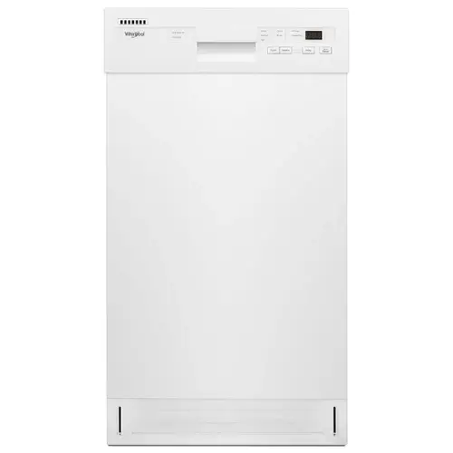 Front. Whirlpool - Front Control Built-In Dishwasher with Cycle Memory and 50 dBA - White.