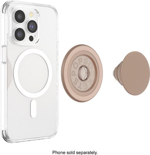 PopSockets MagSafe Round PopGrip Cell Phone Grip & Stand, with Adapter Ring for Mobile Phones - Latte Soft Touch WORLDWIDE DELIVERY