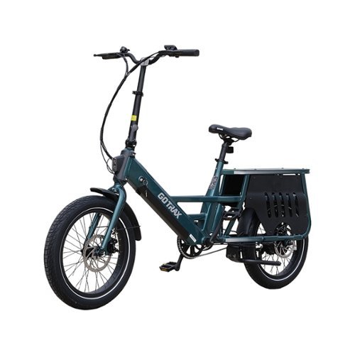 GoTrax - Porter Cargo eBike for Adults w/ 45mi Max Operating Range and 20mph Max Speed - Green