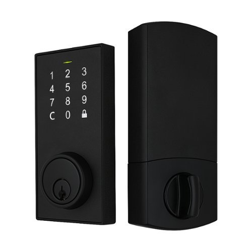 Lorex - Smart Lock Bluetooth Deadbolt with App, Keypad & Key Access - Matte Black
