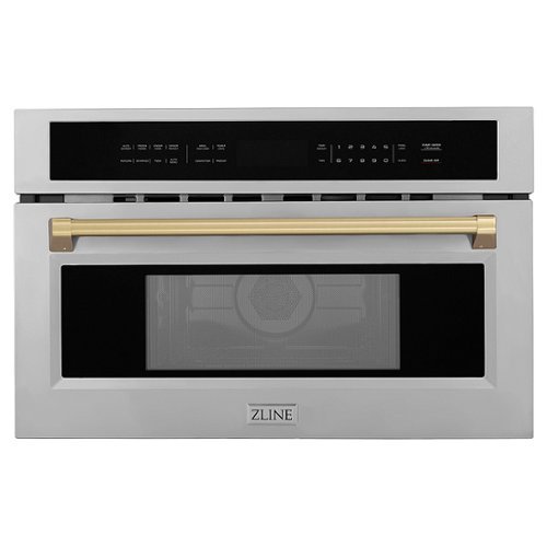 "ZLINE - 30"" 1.6 cu ft. Built-in Convection Microwave Oven in Fingerprint Resistant Stainless and Champagne Bronze Accents"