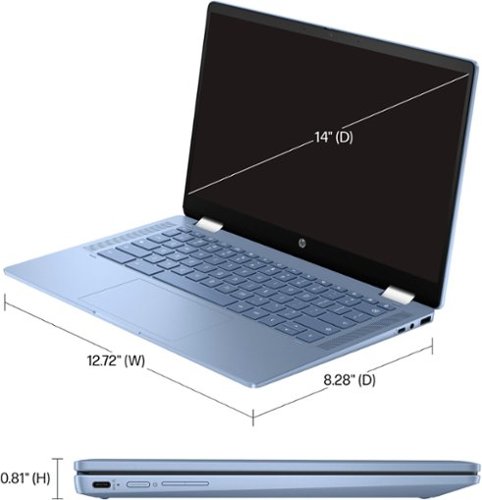 HP 2-in-1 14 Touch-Screen Chromebook Laptop - Intel Processor N100 - 4GB Memory - 64GB eMMC - Sky Blue BUY ONLINE