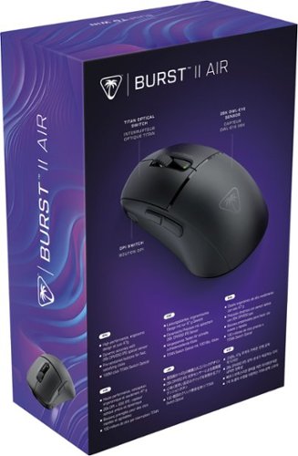 Turtle Beach Burst II Air Ultra Lightweight Wireless Symmetrical Gaming Mouse with Bluetooth & 120-hour battery - Wireless - Black BUY IN SAUDI ARABIA