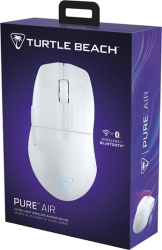 Turtle Beach Pure Air Ultra-Light Wireless Ergonomic RGB Gaming Mouse with 26K DPI Optical Sensor & 125 hour Battery - Wireless - White BUY IN DUBAI