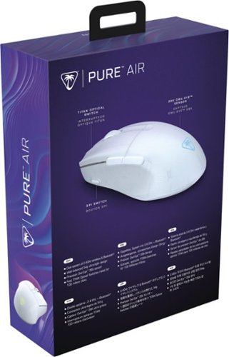 Turtle Beach Pure Air Ultra-Light Wireless Ergonomic RGB Gaming Mouse with 26K DPI Optical Sensor & 125 hour Battery - Wireless - White BUY IN QATAR