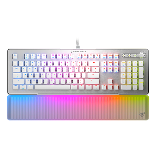 Turtle Beach Vulcan II Max Full-size Wired Mechanical TITAN Switch Gaming Keyboard with RGB lighting and palm rest - White