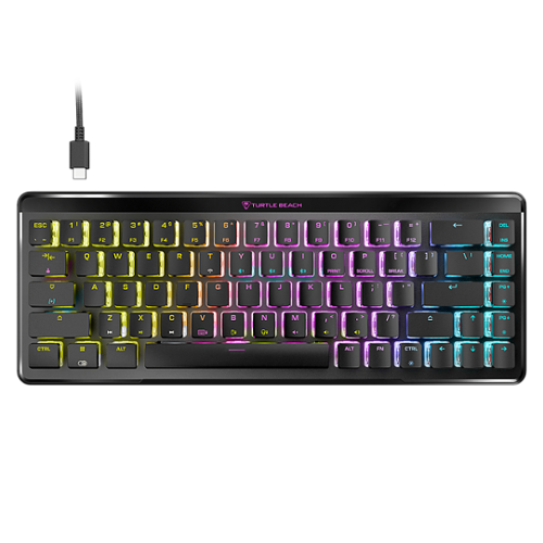 Turtle Beach - Vulcan II Mini Air 65% Wireless Optical Mechanical Gaming Keyboard with Customizable RGB Illumination - Black