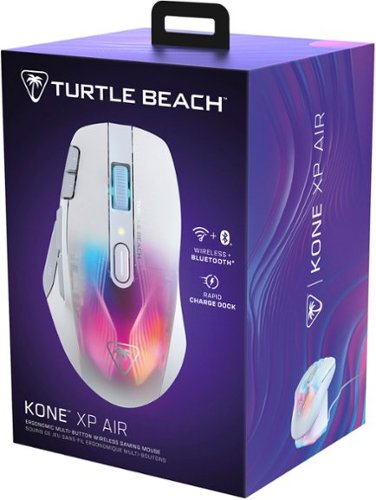 Turtle Beach Kone XP Air Wireless Optical Gaming Mouse with Charging Dock and AIMO RGB Lighting - Wireless - White BUY IN CANADA