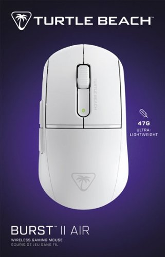 Turtle Beach Burst II Air Ultra Lightweight Wireless Symmetrical Gaming Mouse with Bluetooth & 120-hour battery - Wireless - White BUY IN UAE