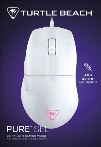 Turtle Beach Pure SEL Ultra-Light Wired Ergonomic RGB Gaming Mouse with 8K DPI Optical Sensor & Mechanical Switches - Wired - White BUY IN SINGAPORE