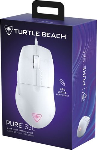 Turtle Beach Pure SEL Ultra-Light Wired Ergonomic RGB Gaming Mouse with 8K DPI Optical Sensor & Mechanical Switches - Wired - White BUY IN UAE
