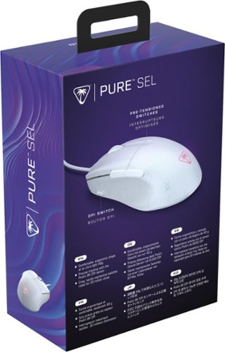 Turtle Beach Pure SEL Ultra-Light Wired Ergonomic RGB Gaming Mouse with 8K DPI Optical Sensor & Mechanical Switches - Wired - White BUY IN DUBAI