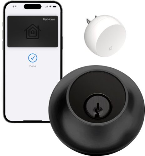 Level - Lock+ Connect Smart Lock Bluetooth/WiFi Replacement Deadbolt with Apple HomeKey/App/Key - Matte Black