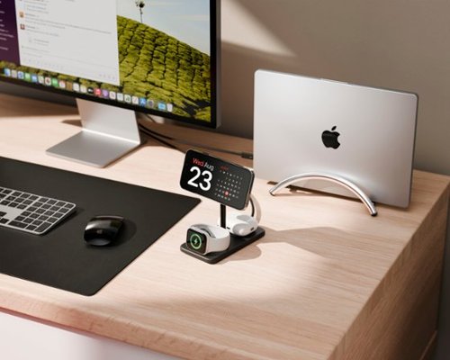 Twelve South HiRise 3 Deluxe 3-in-1 Desktop Charging Stand with MagSafe - Black BUY IN EUROPE