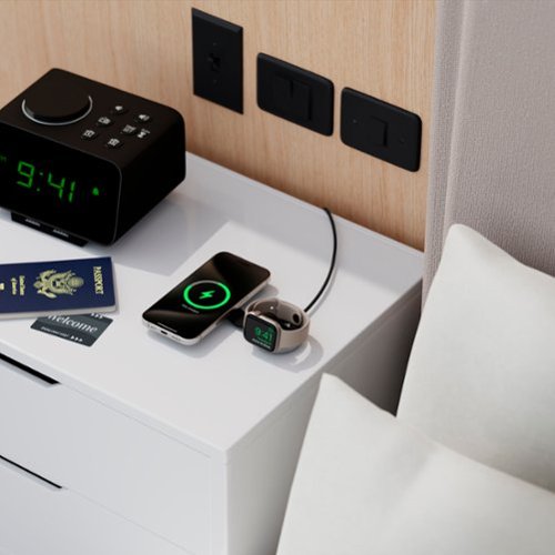 Twelve South ButterFly Premium 2-in-1 Travel Charger with MagSafe - Silver BUY IN MIDDLE EAST