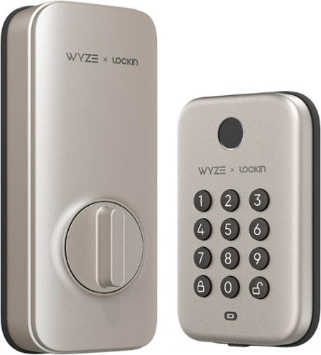 Wyze - Smart Lock Bolt, Fingerprint Keyless Entry, Bluetooth Deadbolt Replacement, In-App Monitoring and Scheduled Access - Satin-Nickel