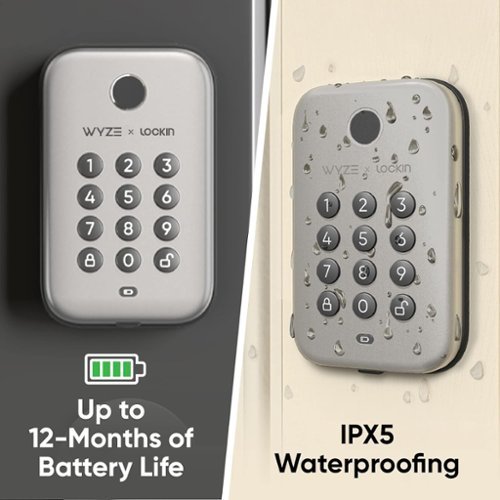 Wyze Smart Lock Bolt, Fingerprint Keyless Entry, Bluetooth Deadbolt Replacement, In-App Monitoring and Scheduled Access - Satin-Nickel GLOBAL SHIPPING