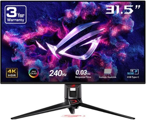 ASUS - ROG Swift 32" 4K OLED 240Hz 0.03ms Gaming Monitor with FreeSync Premium Pro and HDR (DisplayPort, HDMI) - Black