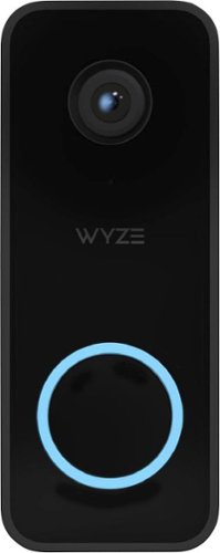Wyze - Wired Video Doorbell v2, 2K HD Video with Head-to-Toe view, 2-way Audio, Night Vision, Voice Assistants - Black