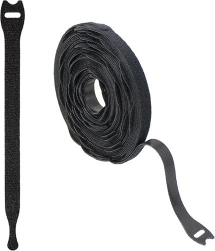Wrap-It Storage Self-Gripping Cable Ties Roll - 8-inch (25-Pack) - Reusable Hook and Loop Ties - Black WORLDWIDE DELIVERY