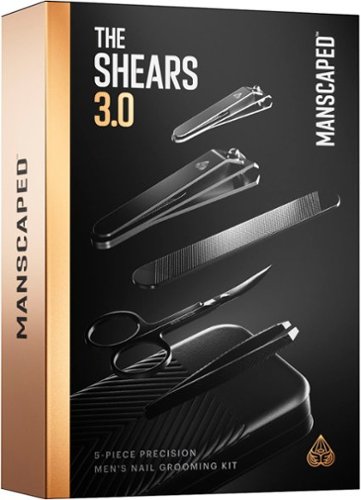 Manscaped - The Shears 3.0, 5-Piece Precision Men’s Nail Grooming Travel Kit, Stainless Steel Manicure Set - Black