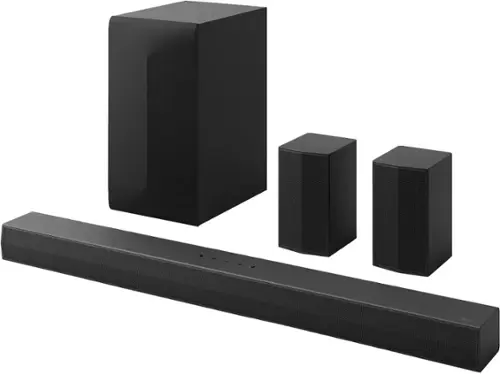 LG 5.1 Channel S60TR Soundbar with Wireless Subwoofer and Rear Speakers Black S60TR Open Box