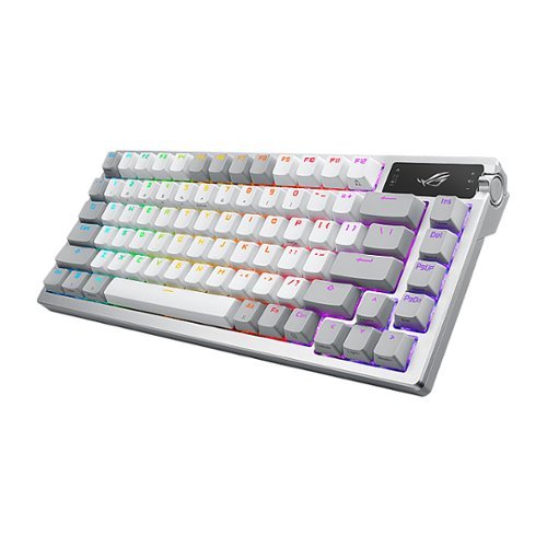 ASUS ROG Azoth 75% Wireless Mechanical Gaming Keyboard with Hot-Swappable ROG NX Snow Switches and OLED Display - White BUY ONLINE