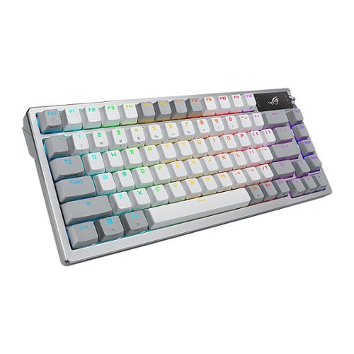 ASUS ROG Azoth 75% Wireless Mechanical Gaming Keyboard with Hot-Swappable ROG NX Snow Switches and OLED Display - White SHOP ONLINE