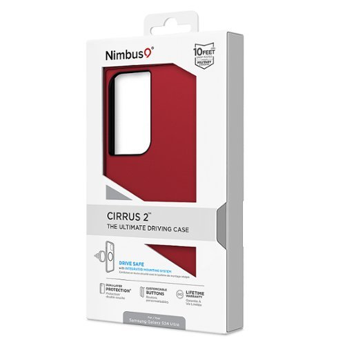 Nimbus9 Cirrus 2 Case for Samsung Galaxy S24 Ultra Case - Basic with Mount - Textured Finish - Integrated Mounting - Crimson HOW TO BUY