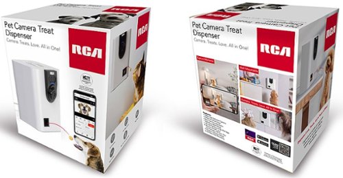 RCA Dog & Cat Smart Treat Thrower with Camera - White/ Black WHERE TO BUY